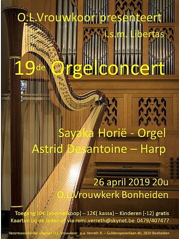OrgelConcert vrijdag 26 april 2019